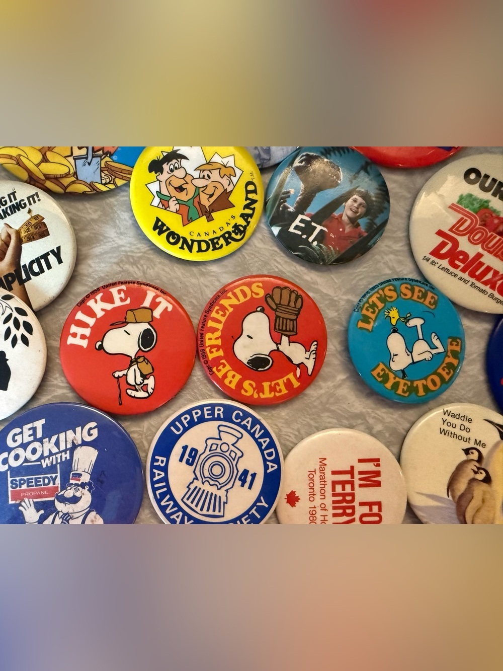 Vintage Button Pin Back Collection - Picture 2 of 4